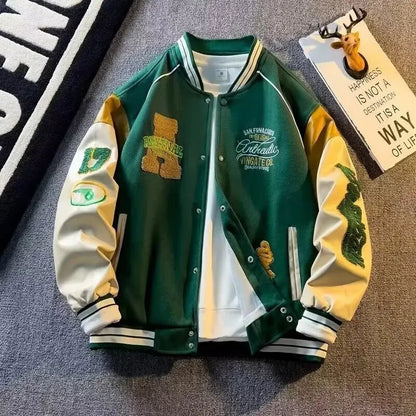 Veste patchwork avec détails brodés