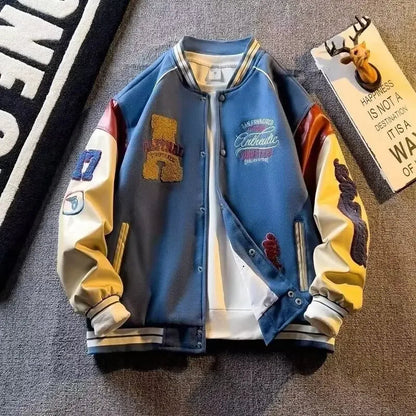 Veste patchwork avec détails brodés