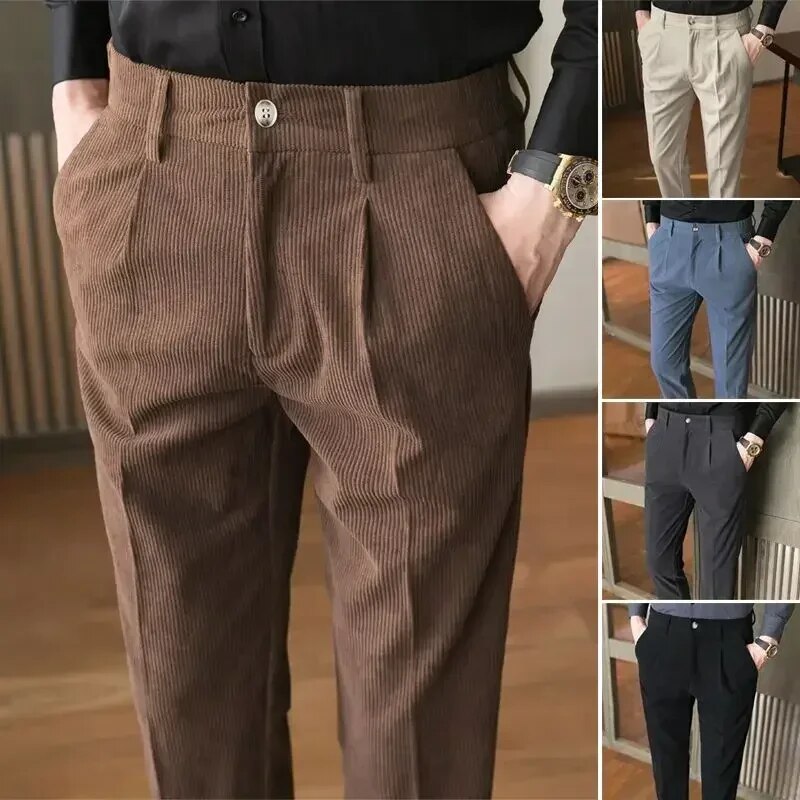 Pierre | Slim Fit Corduroy Trousers
