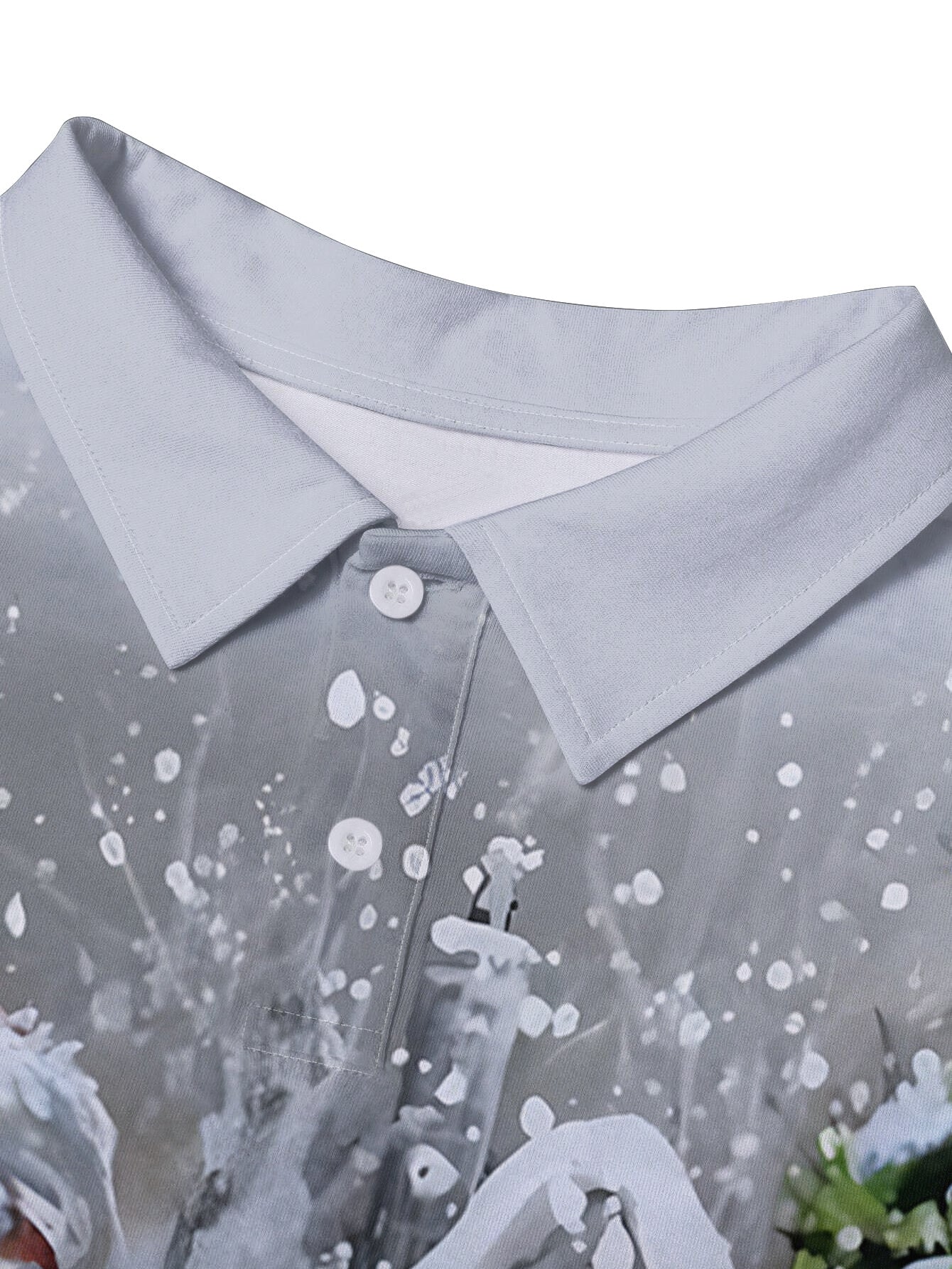 Piet | Casual Long Sleeve Polo with Christmas Print