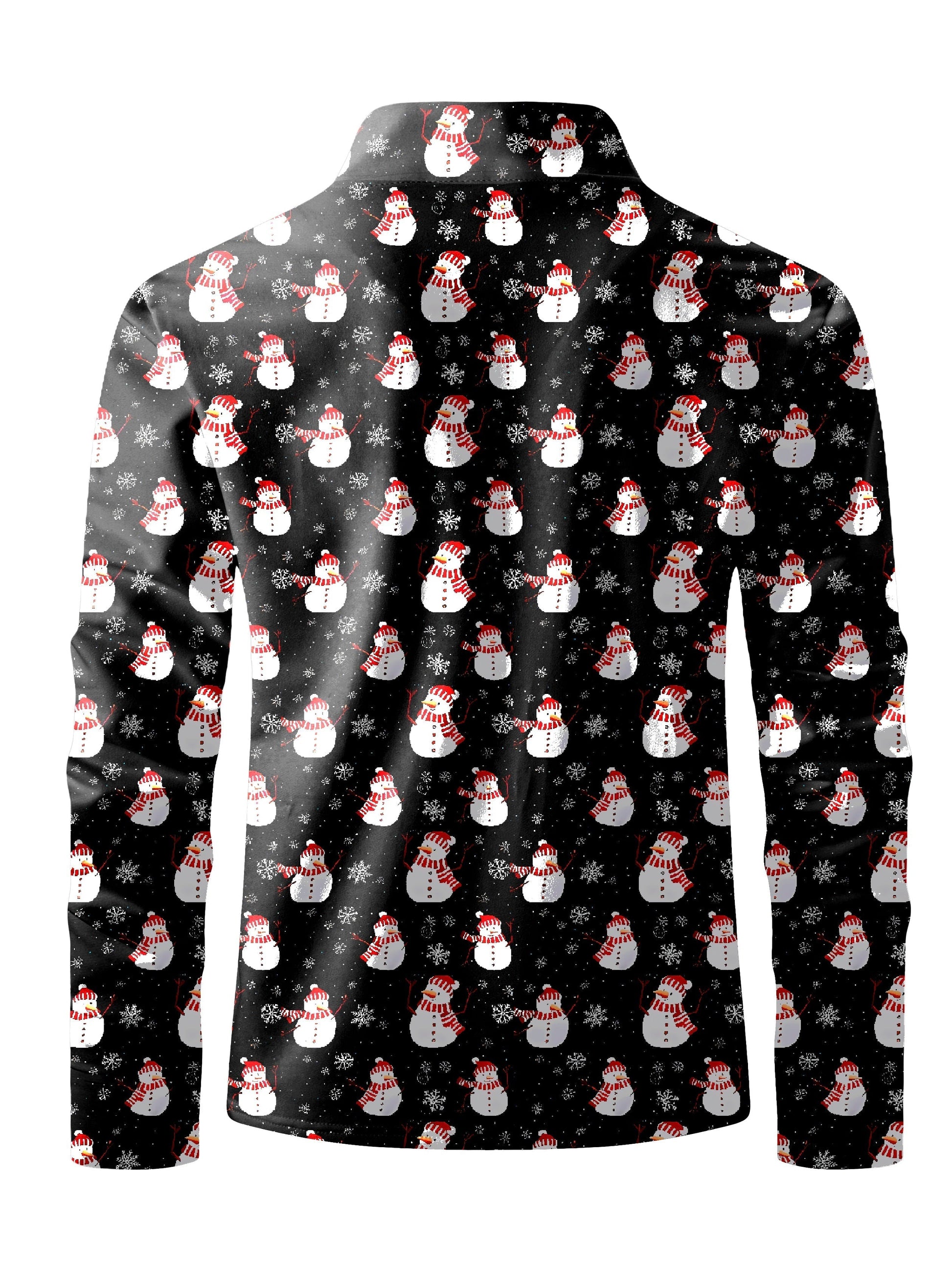 Pim | Casual shirt with Santa print and button closure