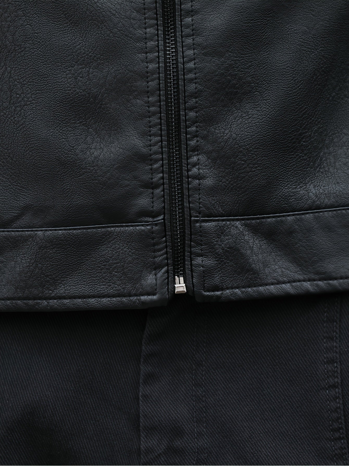 Pim | Men's PU Leather Jacket with Zip Pockets