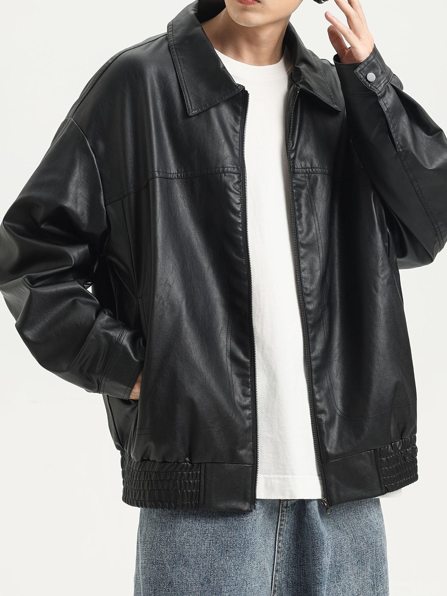Pim | Sturdy PU Leather Men's Jacket