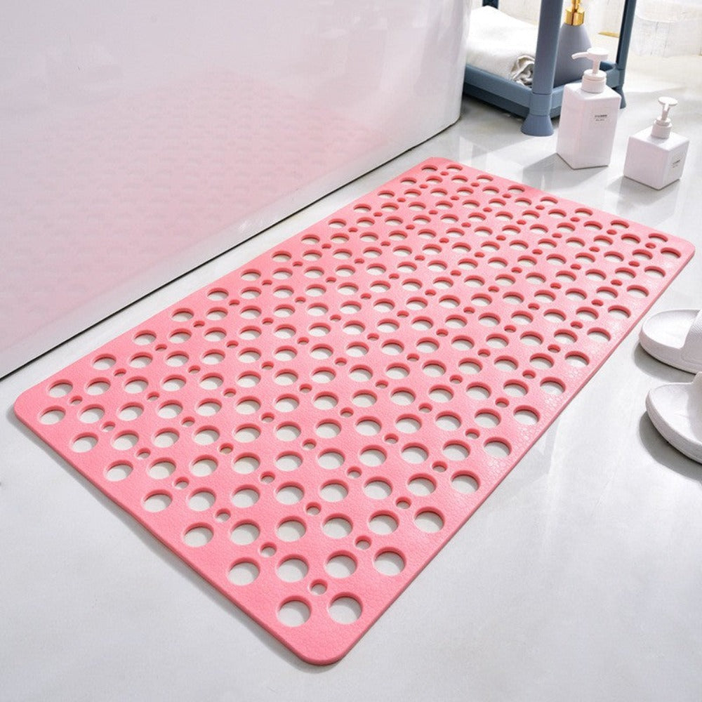 Quick-drying non-slip shower mat with suction cups for a secure grip