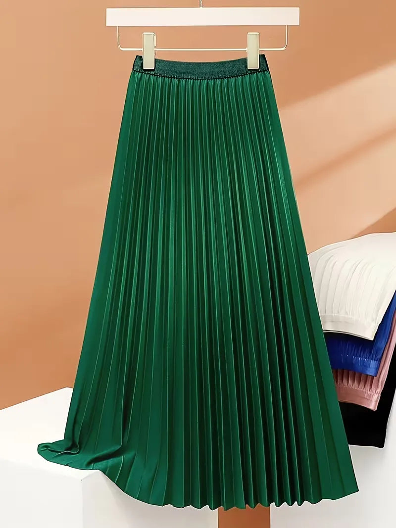 Pleated Skirt with High Waist