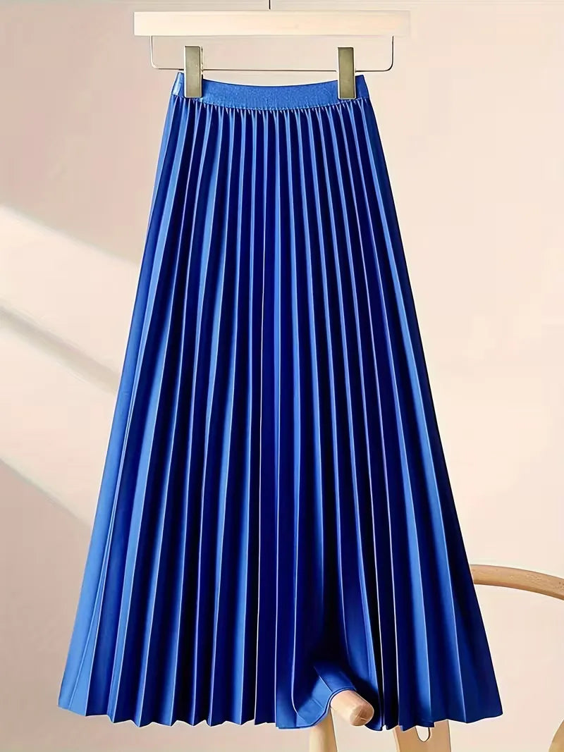Pleated Skirt with High Waist
