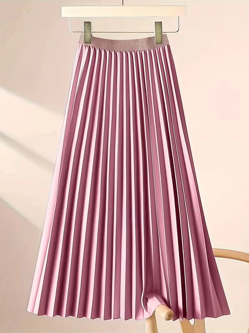 Pleated Skirt with High Waist