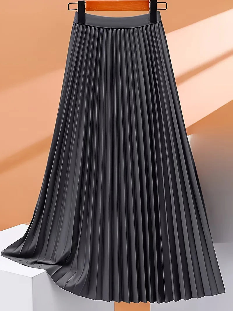 Pleated Skirt with High Waist