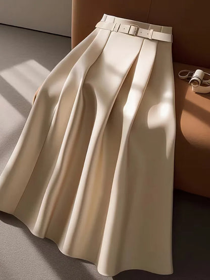 Pleated Skirt with High Waist
