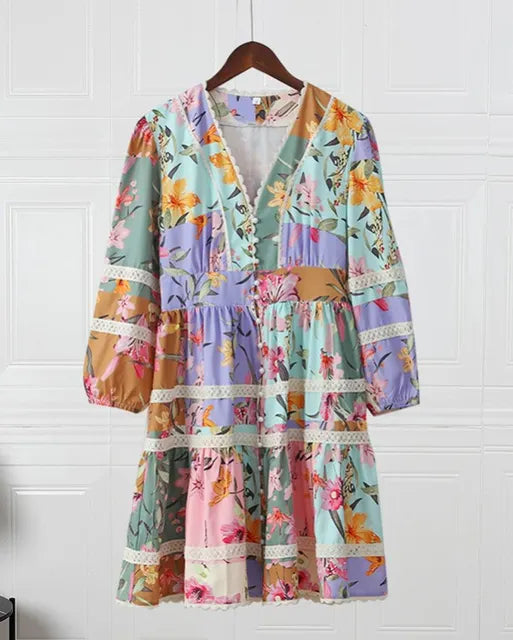 Maxi and mini bohemian dress - Angela