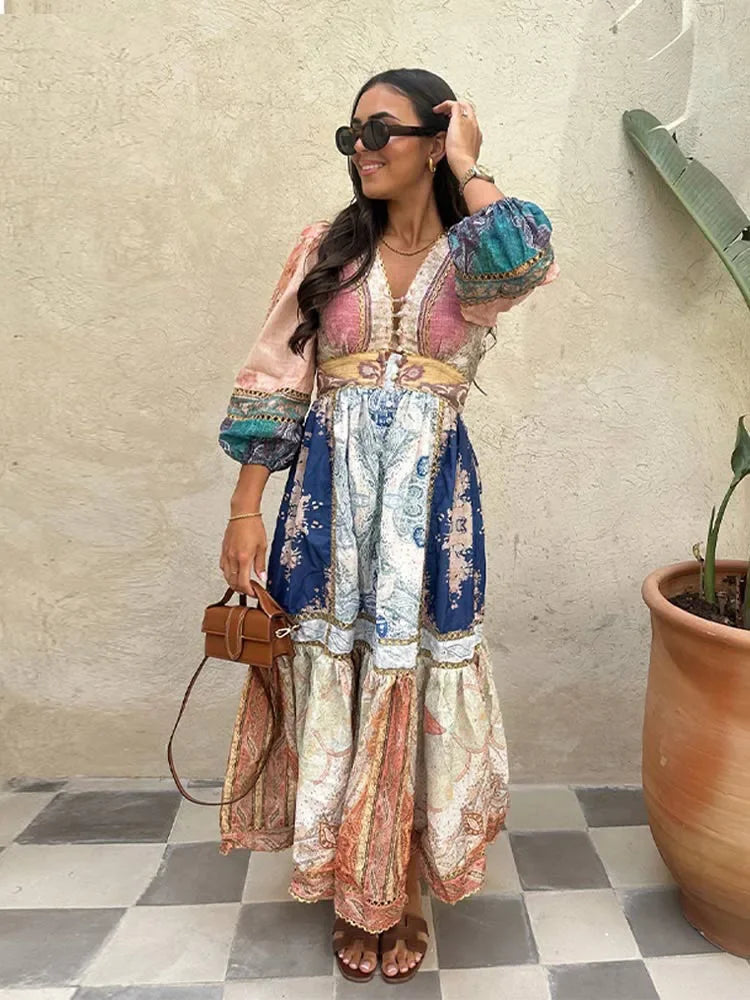 Maxi and mini bohemian dress - Angela