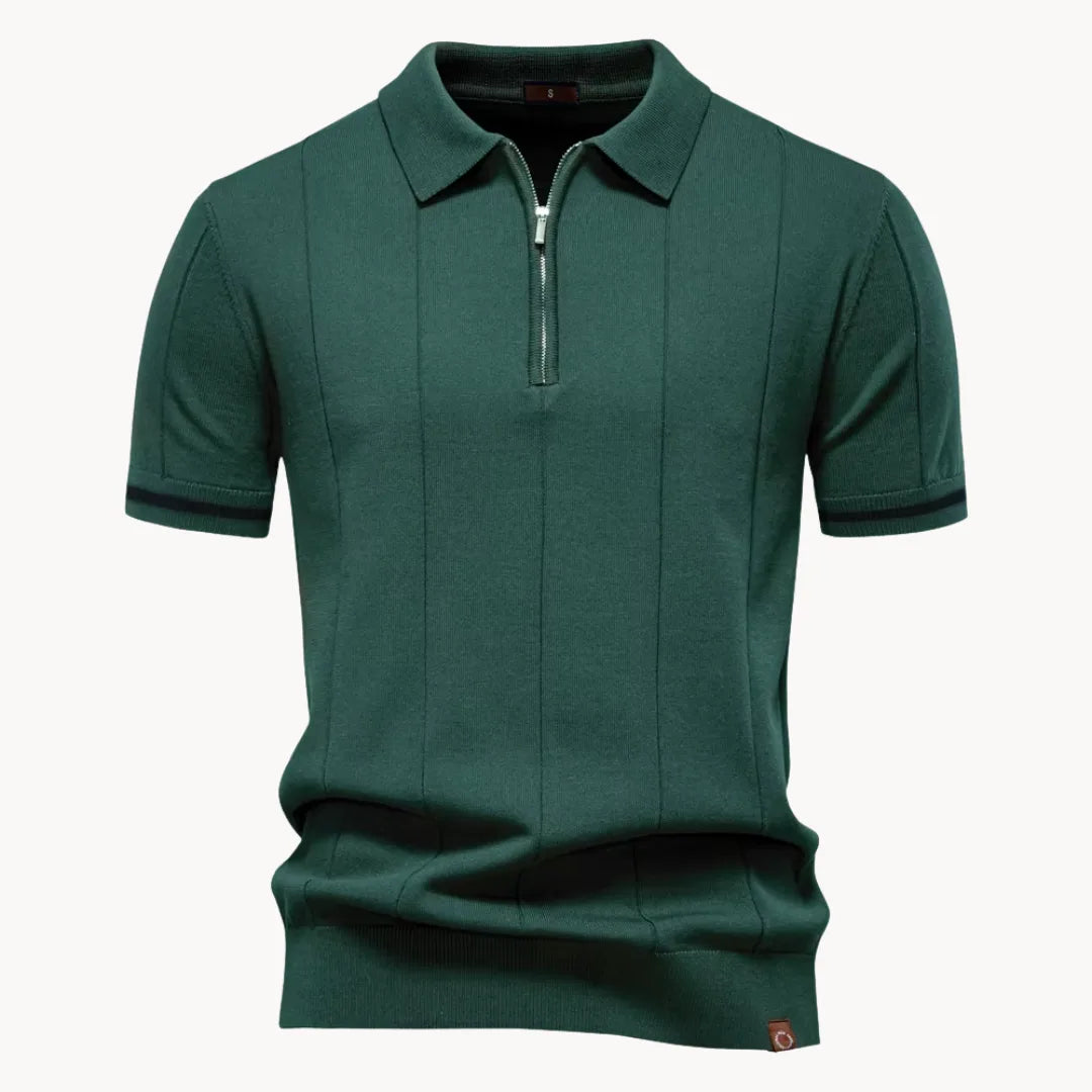 Hugo | Polo with Short Zip and Classic Collar