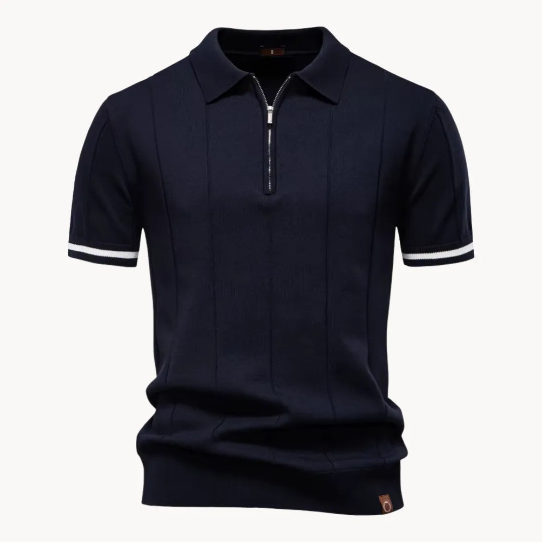 Hugo | Polo with Short Zip and Classic Collar