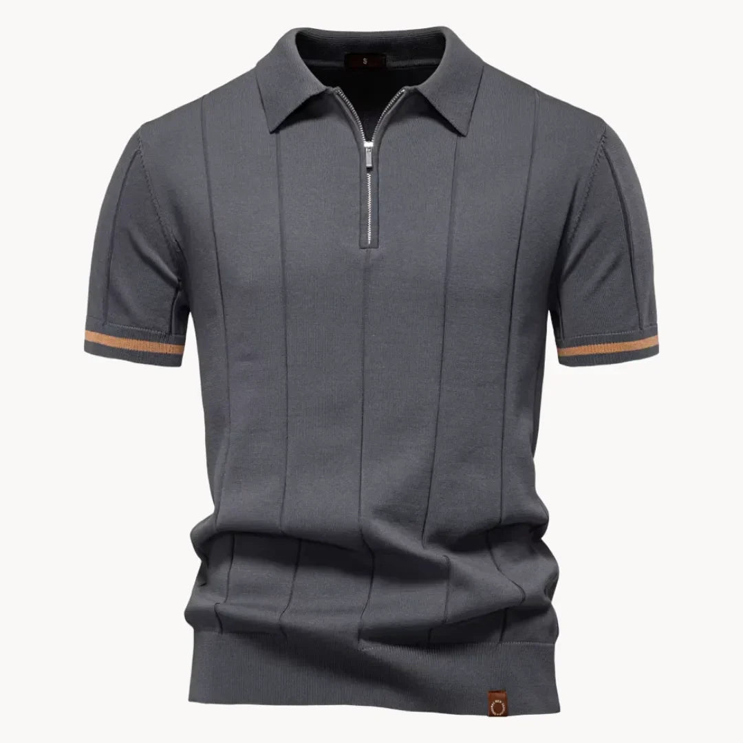 Hugo | Polo with Short Zip and Classic Collar