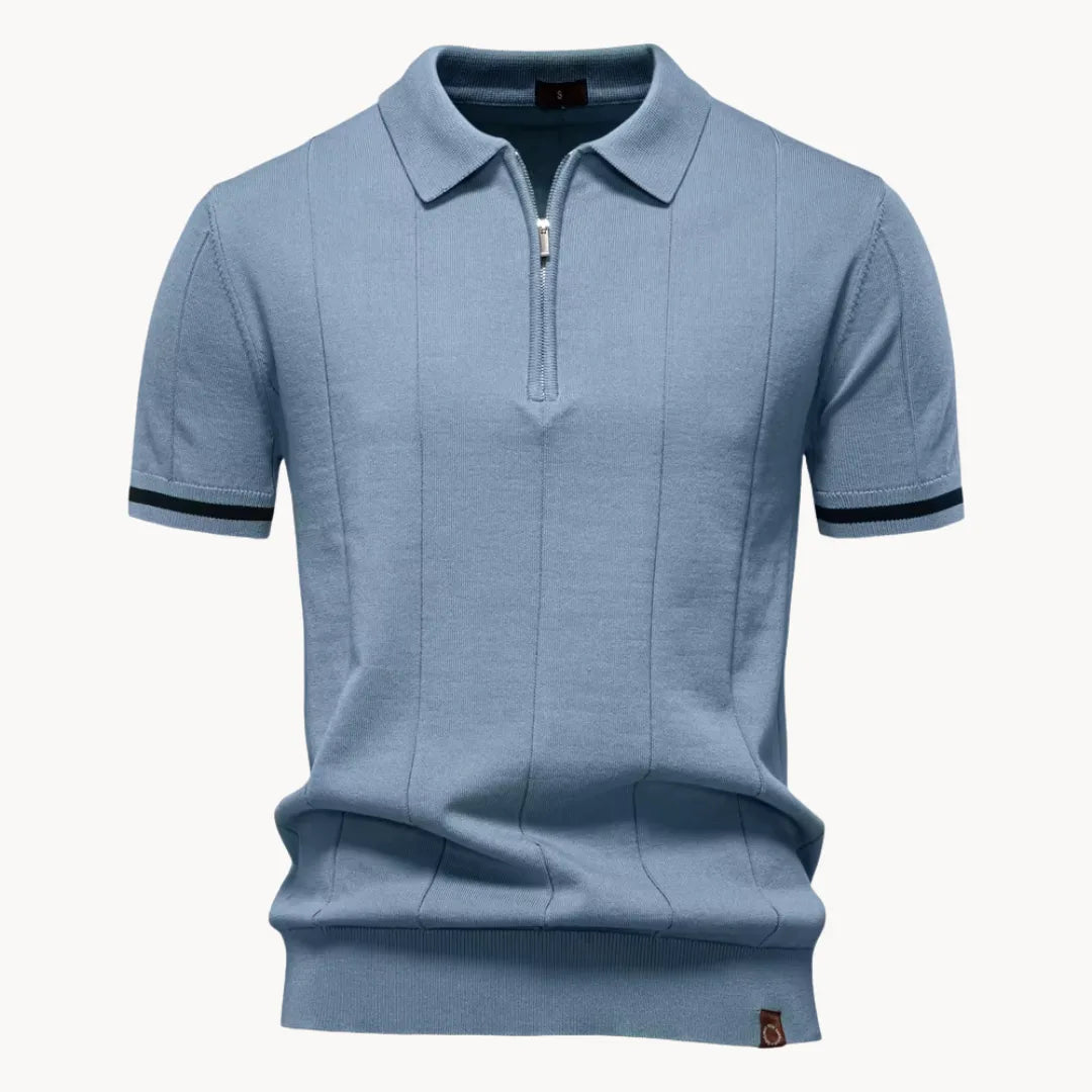 Hugo | Polo with Short Zip and Classic Collar