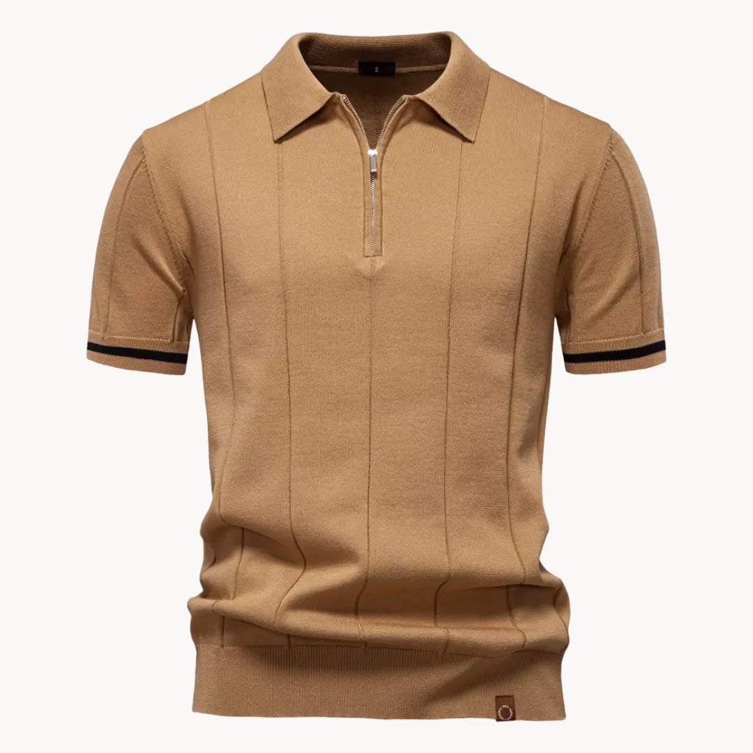 Hugo | Polo with Short Zip and Classic Collar