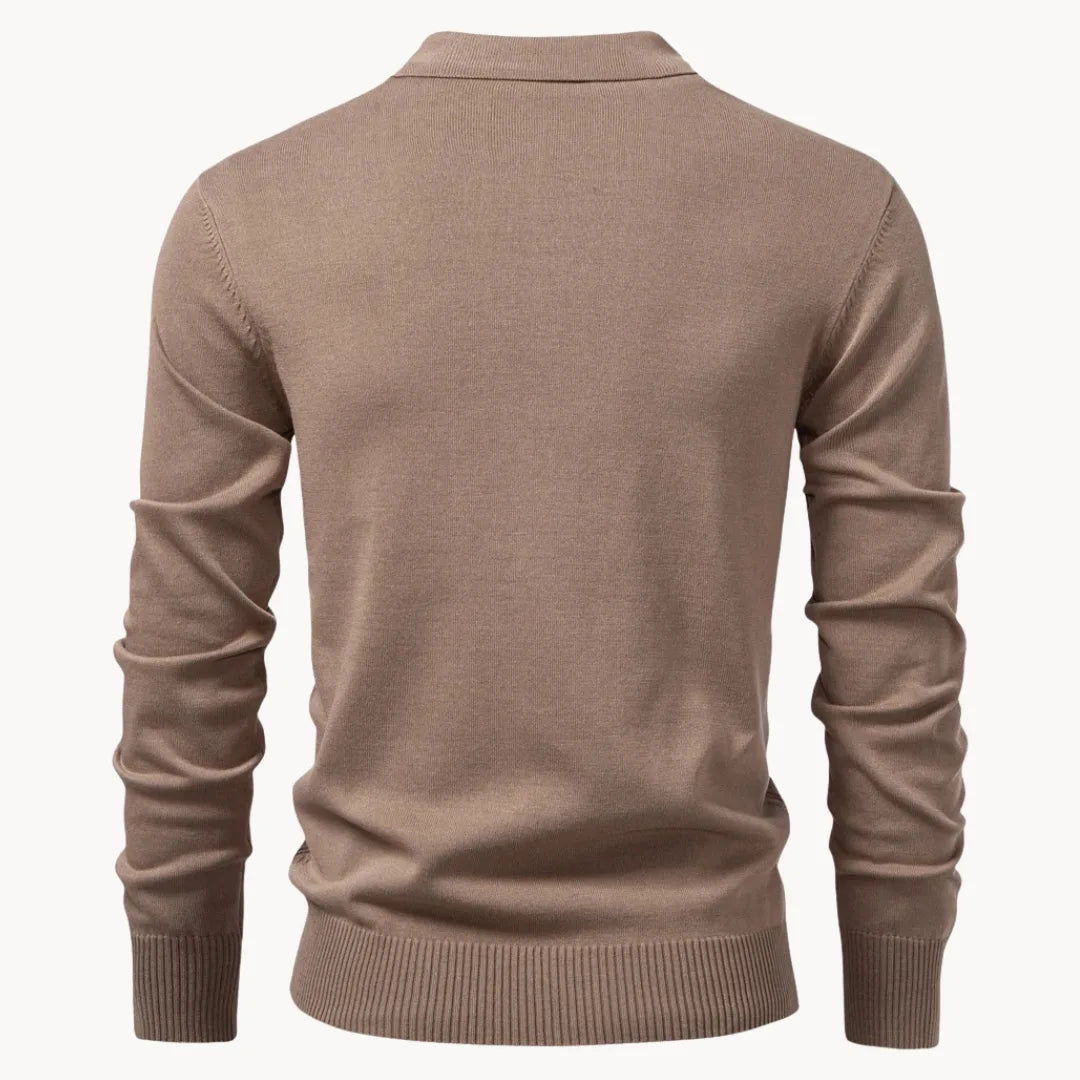 Hugo | Polo with Ribbed Pattern and Short Zip