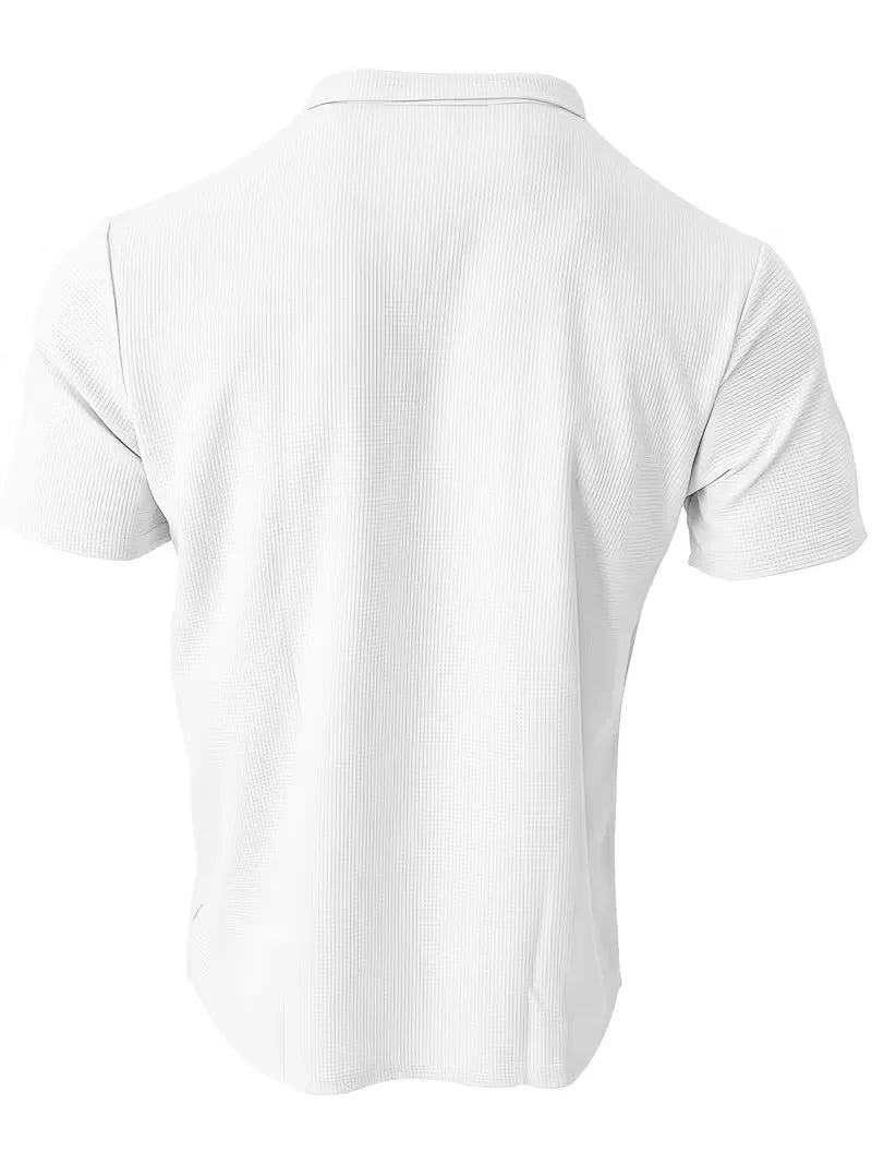 Polo with Short Sleeves and V-Neck