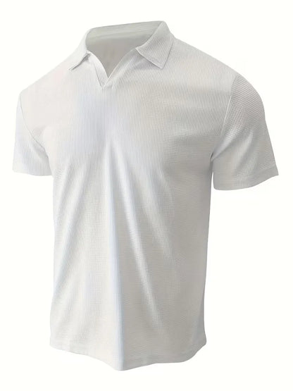 Polo with Short Sleeves and V-Neck