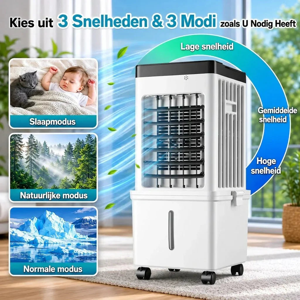 Portable air conditioner with wheels