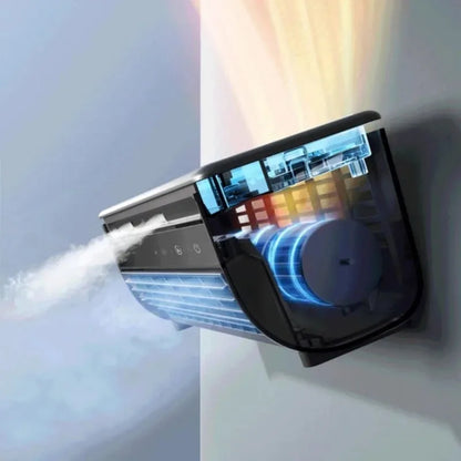 Portable air conditioning unit with compact design