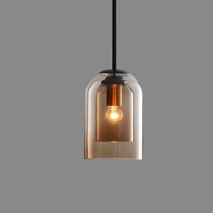 Retro Pendant Lamp with Double Glass – Stylish Lighting
