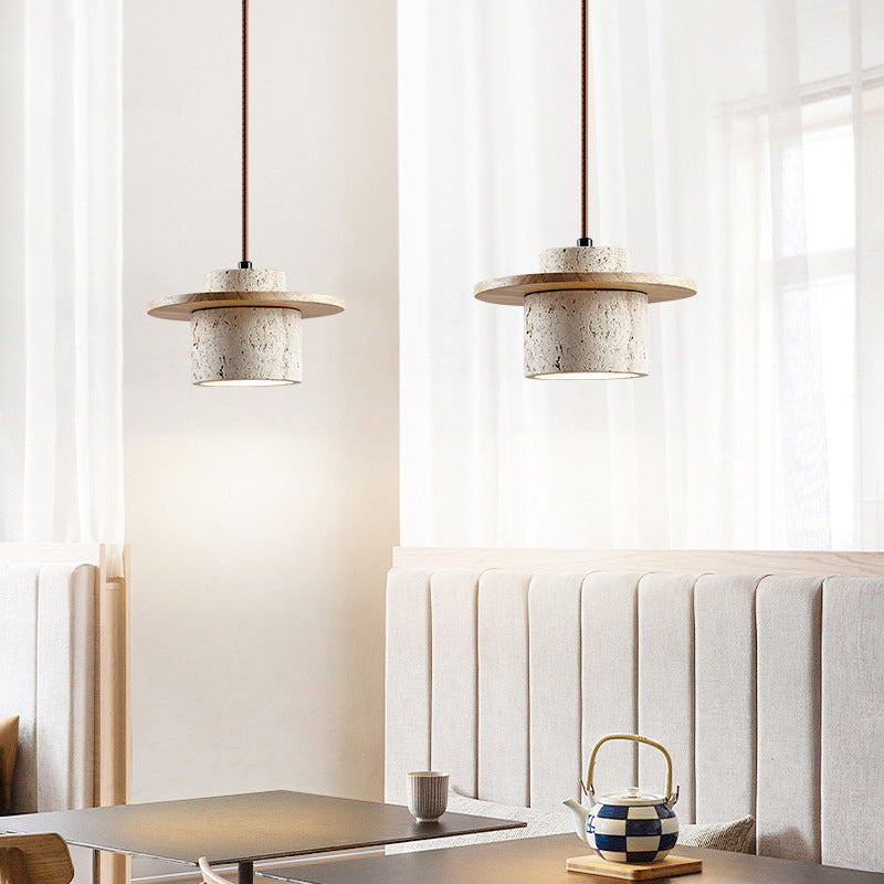 Timeless Travertine Pendant Light - Unique Natural Stone Design Lamp