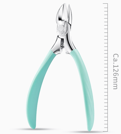 Ergonomic Toenail Clipper with Curved Cutting Edge and Splash Guard