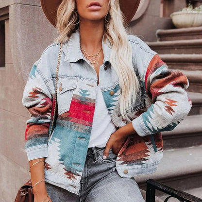 Retro Denim Jacket for Women - Eva