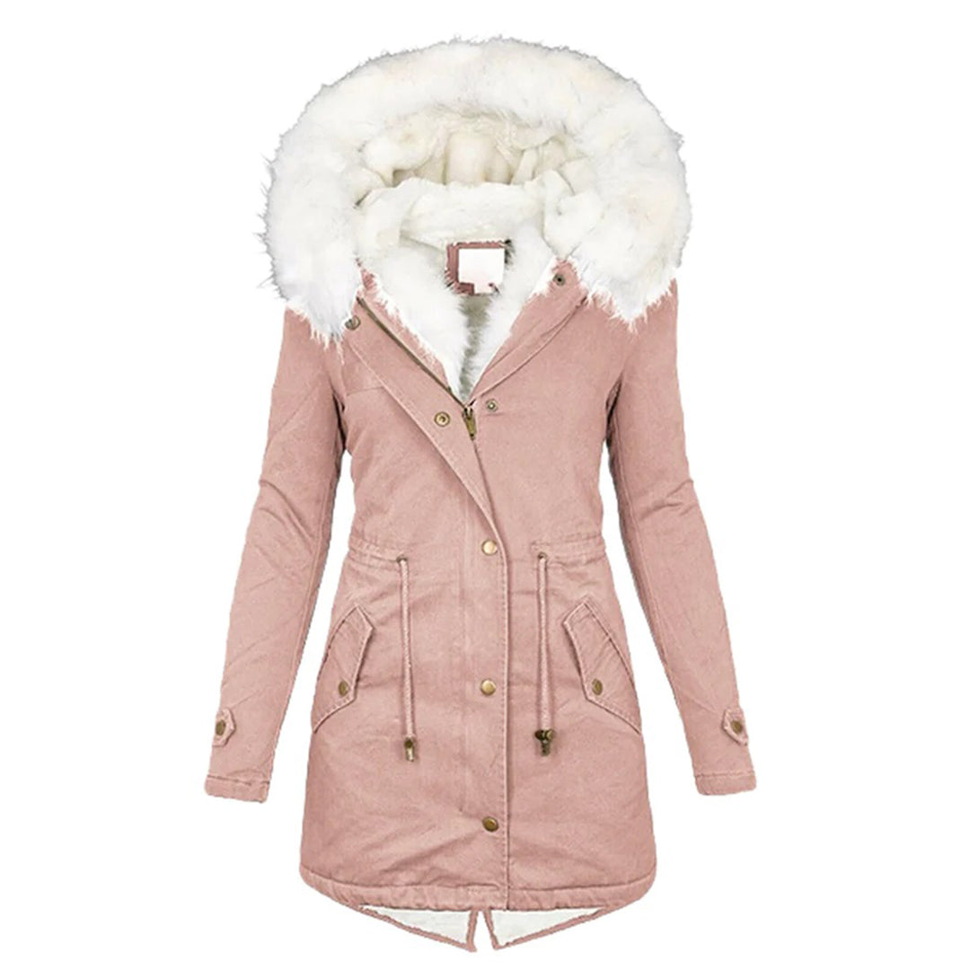 Long Winter Coat with Hood for Women - Zekenia