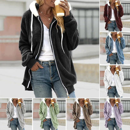 Loi - Women's Fleece Gilet with Hood