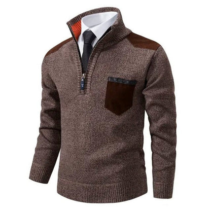 Pullover Sweater with Collar and Pocket - Macris