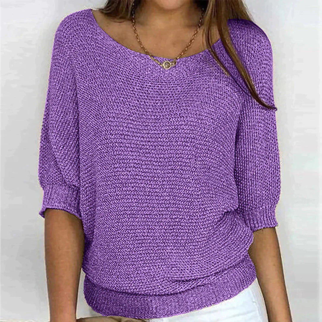 Maelle – Plain Oversized Jumper with Comfortable Fit