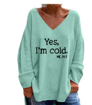 Xenia – Elegant Women's Pullover with V-Neck