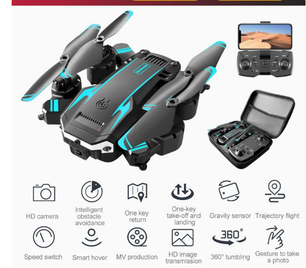 Drone pieghevole 8K con doppia fotocamera e rilevamento degli ostacoli