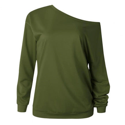 One off-shoulder loose warm women's sweater - Beatrix