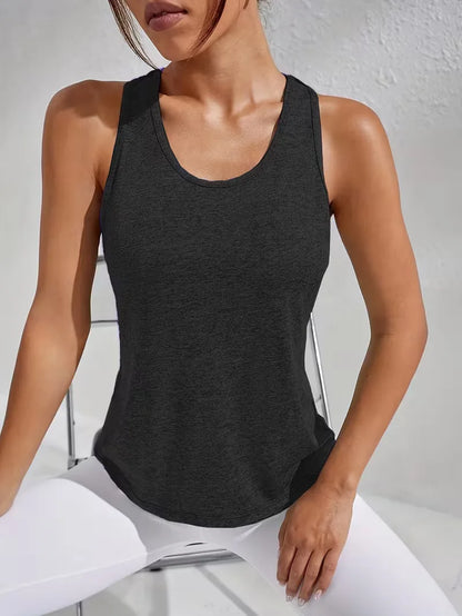 Racerback Sports Top with Mesh