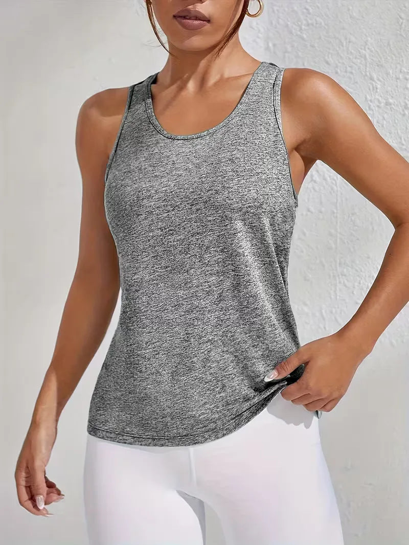 Racerback Sports Top with Mesh