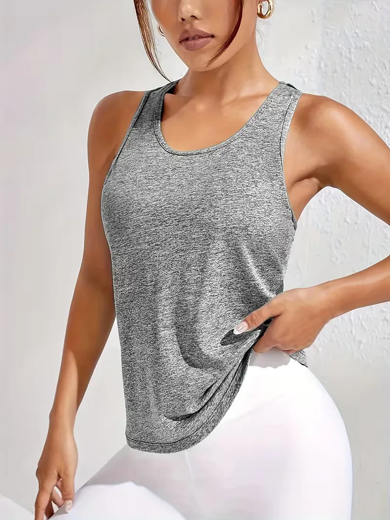 Racerback Sports Top with Mesh