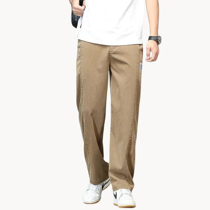 Jean droit avec taille élastique