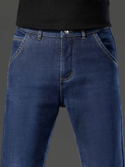 Pantalon droit pour homme avec doublure en polaire