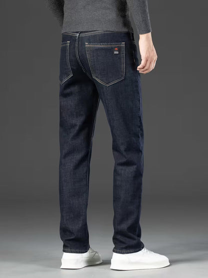 Pantalon droit pour homme avec doublure en polaire