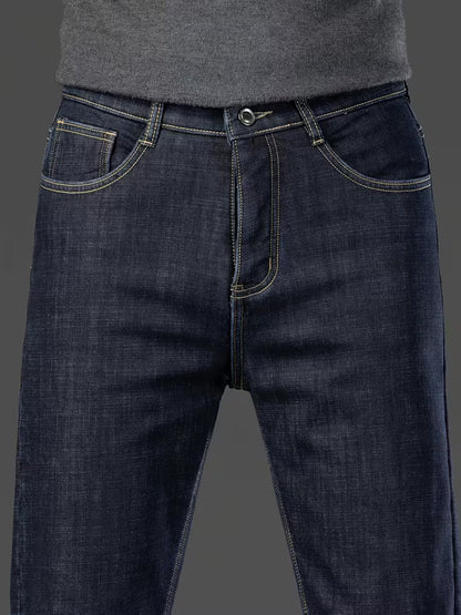 Pantalon droit pour homme avec doublure en polaire