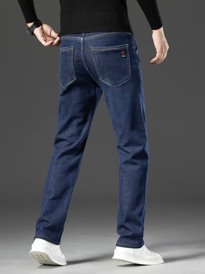 Pantalon droit pour homme avec doublure en polaire