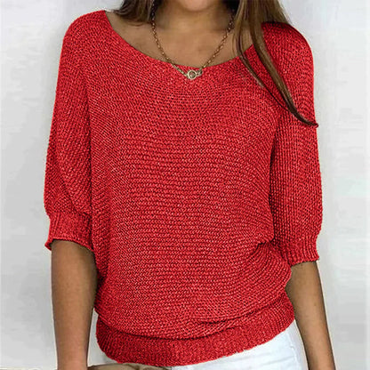 Maelle – Plain Oversized Jumper with Comfortable Fit
