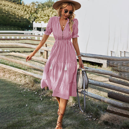 Linda – Striped Summer Dress