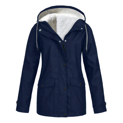 Veste de pluie avec doublure en polaire et capuche