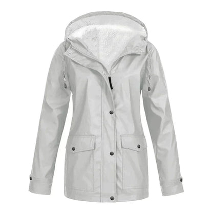 Veste de pluie avec doublure en polaire et capuche