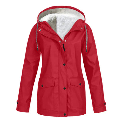 Veste de pluie avec doublure en polaire et capuche