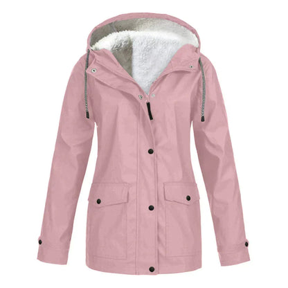 Veste de pluie avec doublure en polaire et capuche